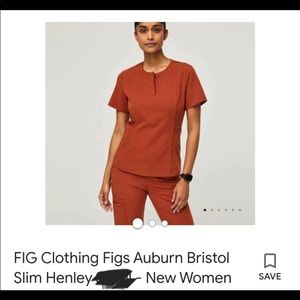 Figs Henley top sz medium